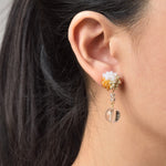 Cyrena Trio Earrings in Topaz Model 2