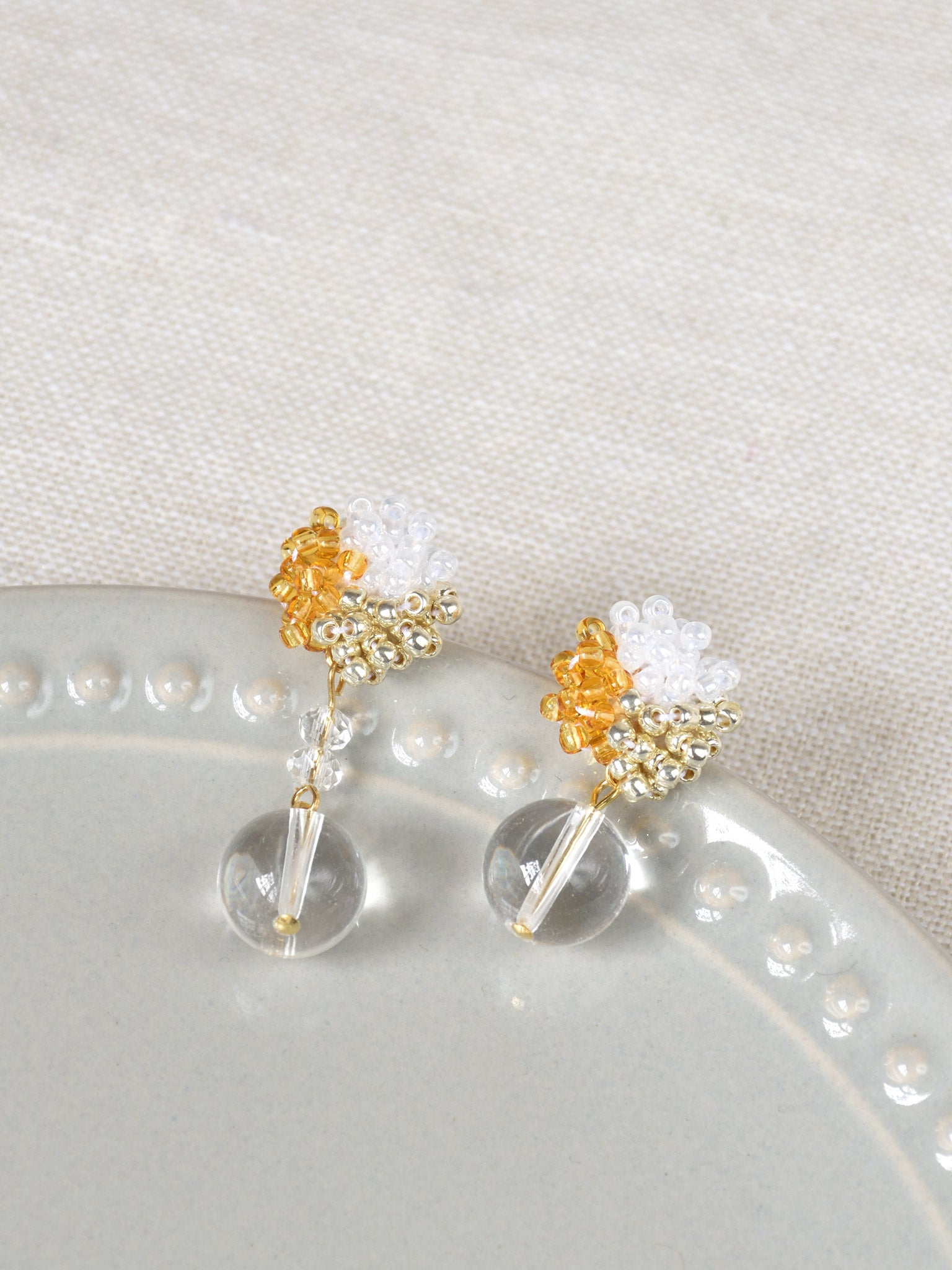 Cyrena Trio Earrings in Topaz Top 1