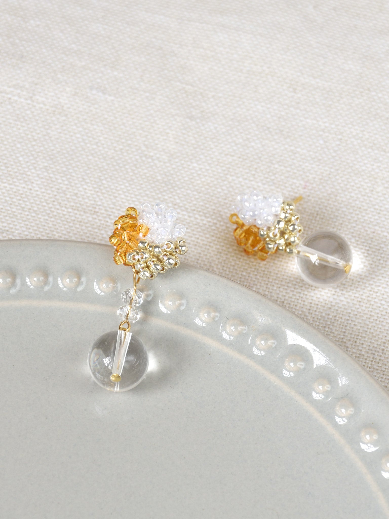 Cyrena Trio Earrings in Topaz Top 2