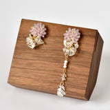 Dariyah Quartz Mismatched Earrings in Purple Front