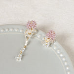 Dariyah Quartz Mismatched Earrings in Purple Top 1