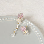 Dariyah Quartz Mismatched Earrings in Purple Top 2