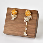 Dariyah Quartz Mismatched Earrings in Topaz Front