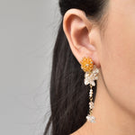 Dariyah Quartz Mismatched Earrings in Topaz Model