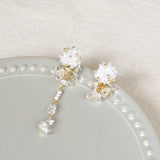 Dariyah Quartz Mismatched Earrings in White Top 1