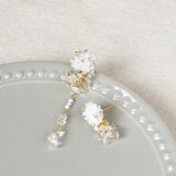 Dariyah Quartz Mismatched Earrings in White Top 2
