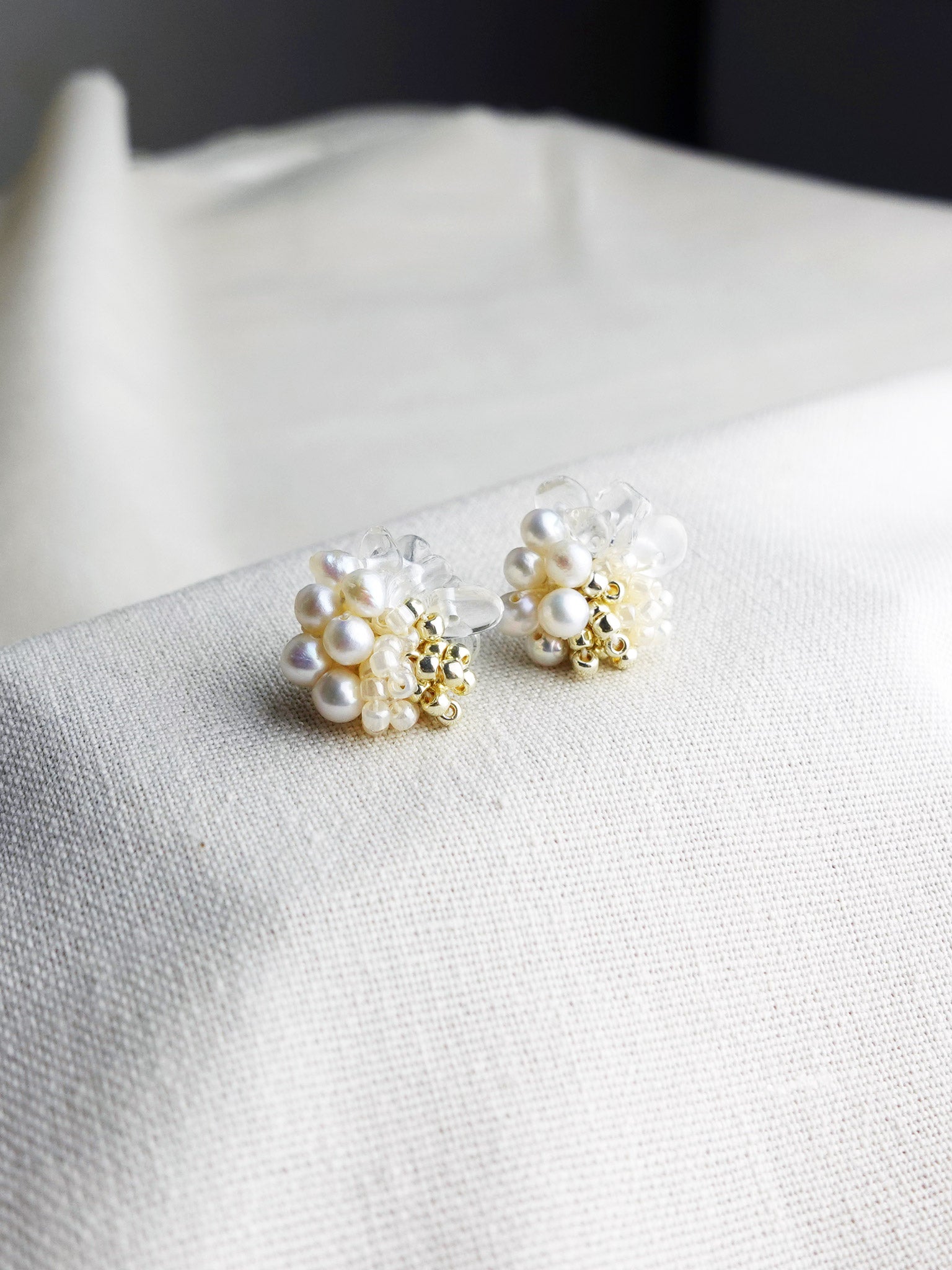 Diana Stud Earrings in Gold Front