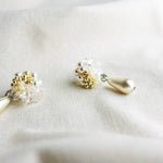 Diana Teardrop Mariota Clip-on Earrings in Ivory Right