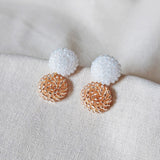 Duet Drop Earrings Pink Front