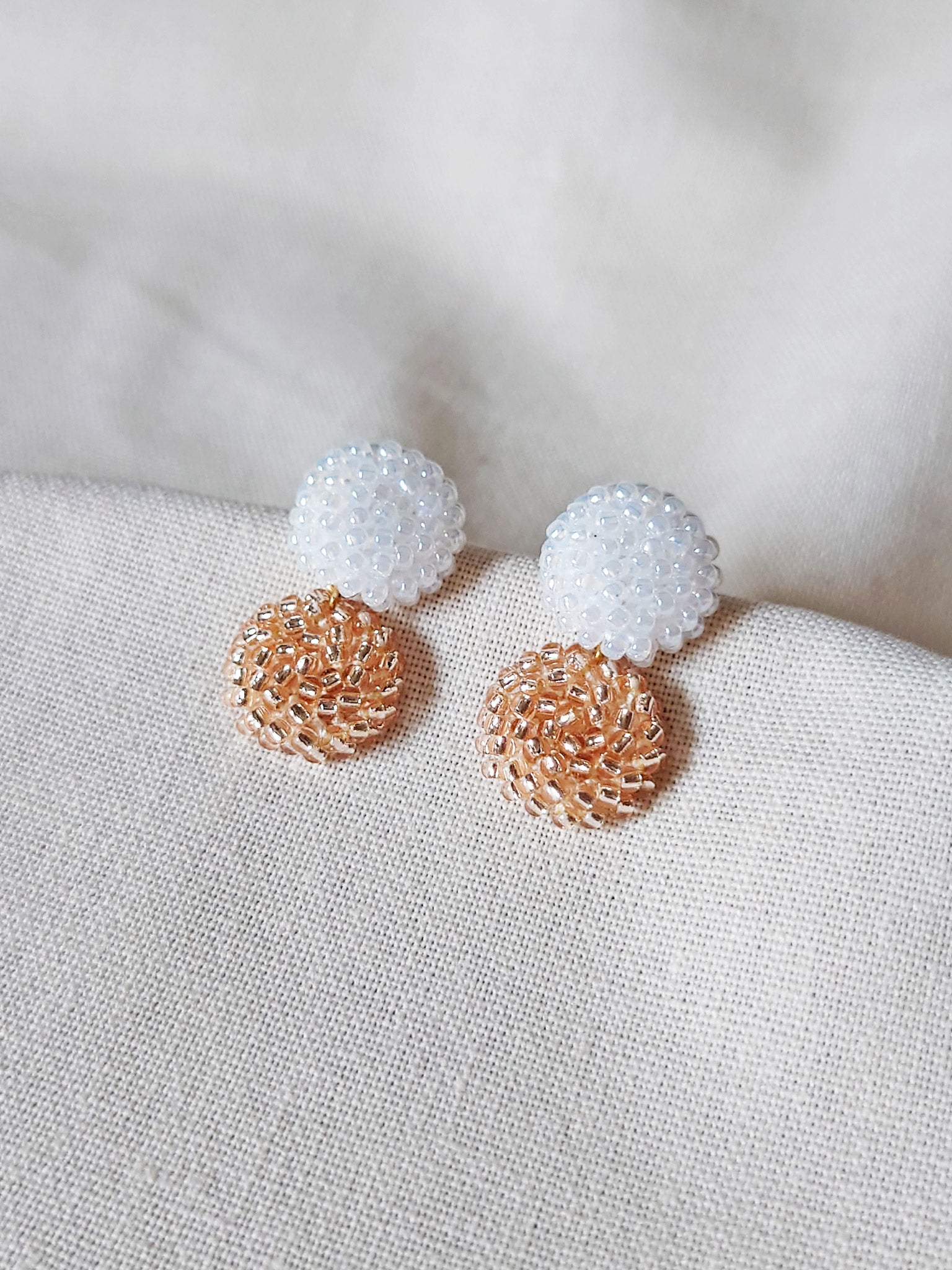 Duet Drop Earrings Pink Front