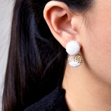 Duet Trio Drop Earrings Model