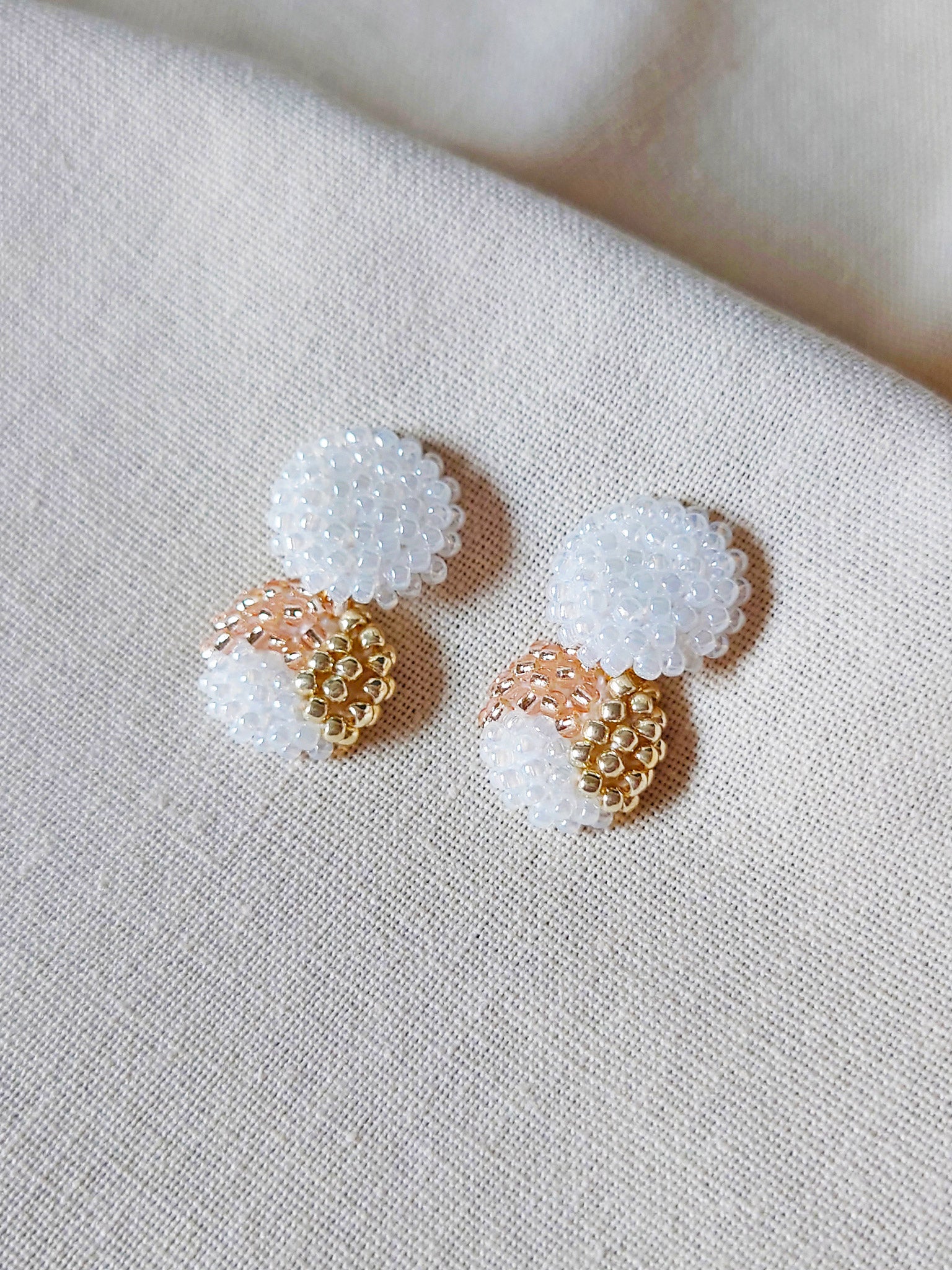 Duet Trio Drop Earrings Side
