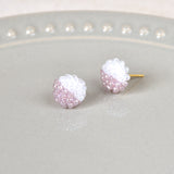 Duo Stud Earrings in Purple on Plate