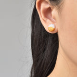 Duo Stud Earrings in Topaz Model