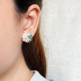Fantasia Stud Earrings in Ocean Green Model