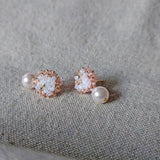 Faye Rio Drop Earrings in Champagne Pink Side