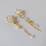 Floral Chime Earrings in White Top