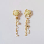 Floral Chime Earrings in Yellow Front