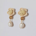 Floral Majestic Earrings in Yellow Front