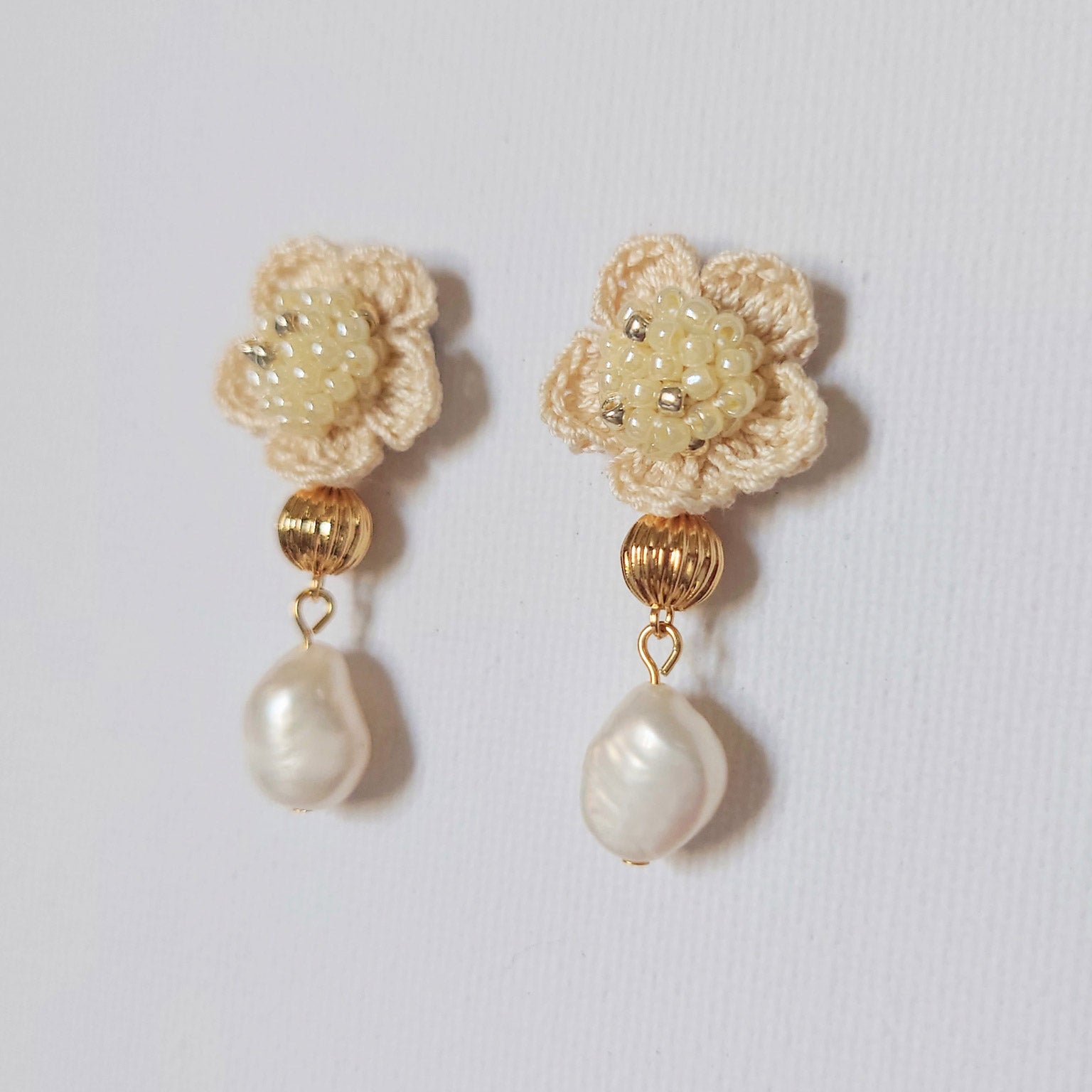 Floral Majestic Earrings in Yellow Front