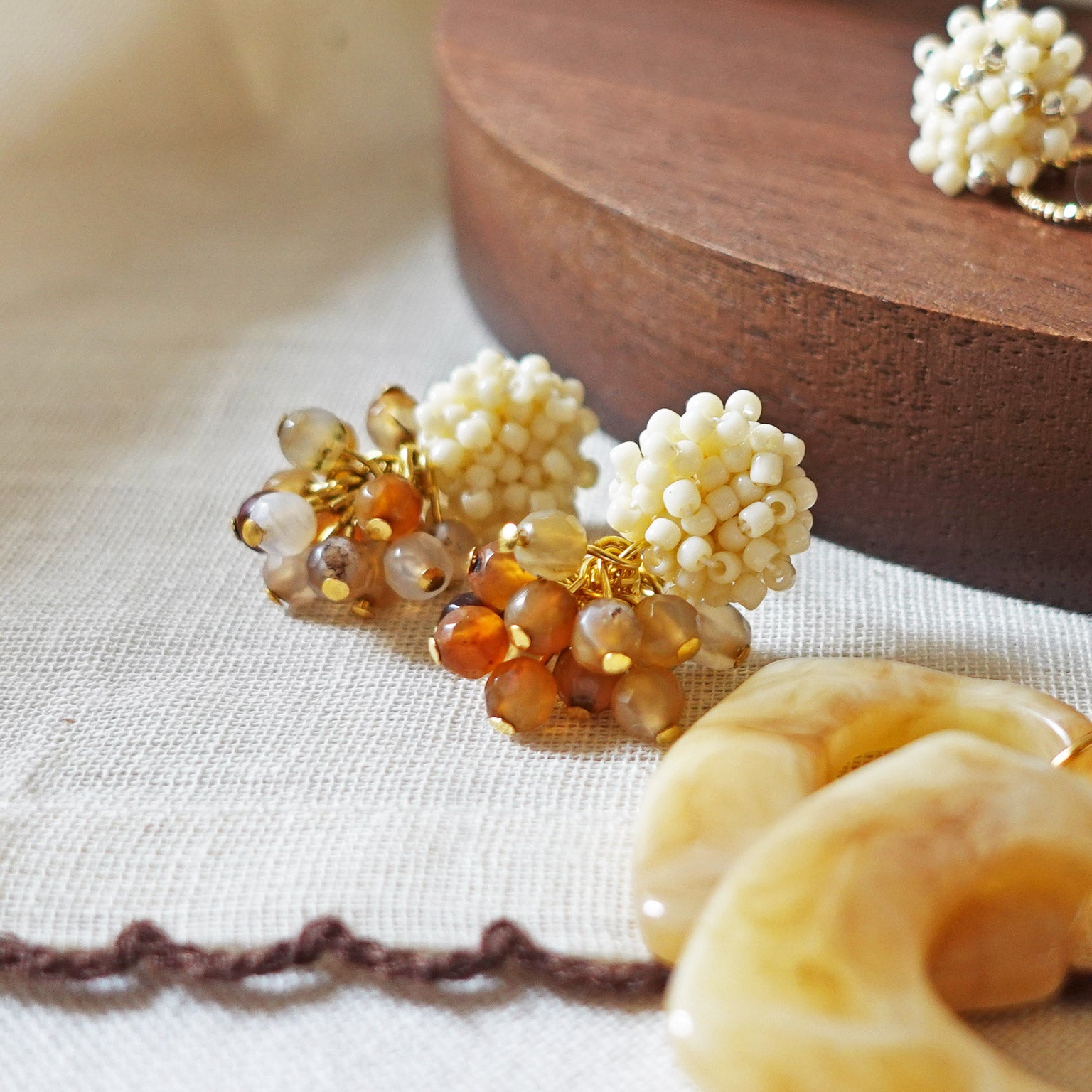 Hazel Agate Earrings Group