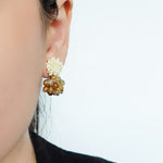Hazel Agate Earrings Model