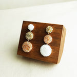 Juno Colorblock Earrings in Champagne Pink Right