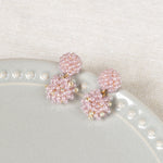 Kaia Druse Beads Earrings in Purple Top 1