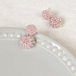 Kaia Druse Beads Earrings in Purple Top 2