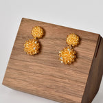 Kaia Druse Earrings in Topaz Front