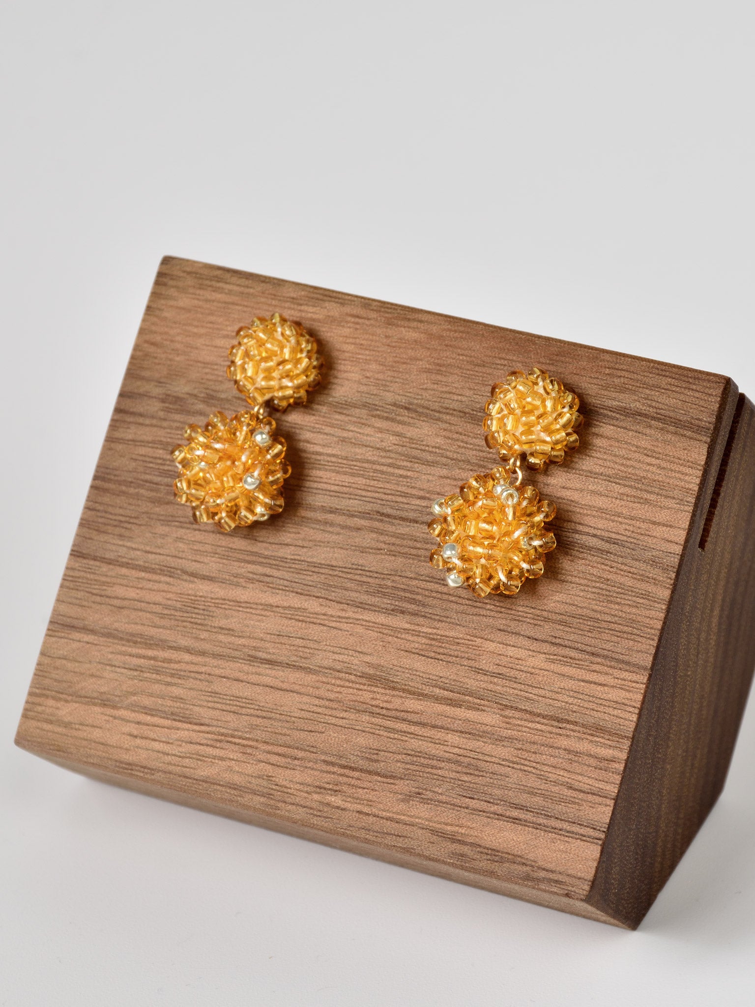 Kaia Druse Earrings in Topaz Front