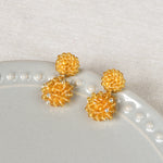 Kaia Druse Earrings in Topaz Top