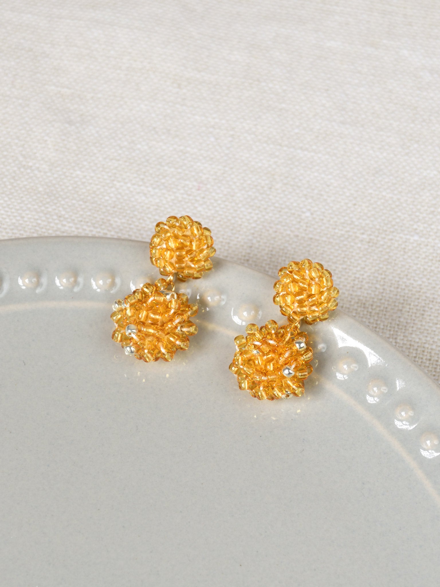 Kaia Druse Earrings in Topaz Top