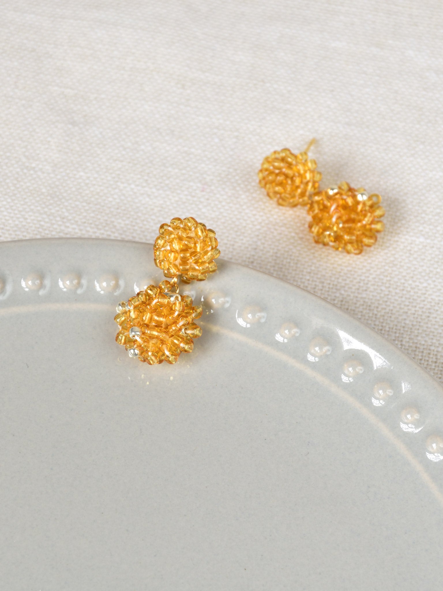 Kaia Druse Earrings in Topaz Top 2
