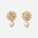 Layna Pearlescent Swarovski Pearl Studs in Ivory Primary