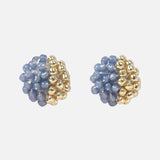 Beads Last Quarter Petite Studs Earrings in Blue Primary