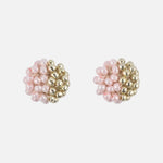 Beads Last Quarter Petite Studs Earrings in Pink Primary