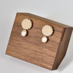 Margarita Delica Freshwater Pearl Drop Earrings in Ivory Front