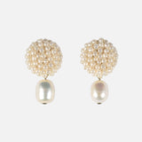 Margarita Delica Freshwater Pearl Drop Earrings in Ivory Primary