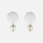 Margarita Delica Freshwater Pearl Drop Earrings in White Primary