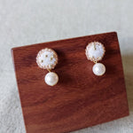 Mariota Rio Earrings in Champagne Pink Display