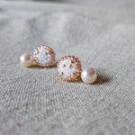 Mariota Rio Earrings in Champagne Pink Side