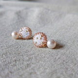 Mariota Rio Earrings in Champagne Pink Side