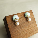 Mariota Trio Earrings in Mint Green Display 2