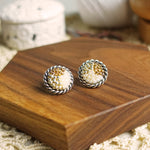 Marjorie Stud Earrings in Caramel Brown Display