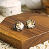 Marjorie Stud Earrings in Caramel Brown Display