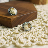 Marjorie Stud Earrings in Caramel Brown Single