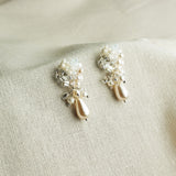 Marshmallow Ariel Purfle Earrings Left