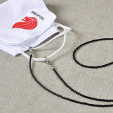 Mask Lanyard Stainless Steel Black With Mask