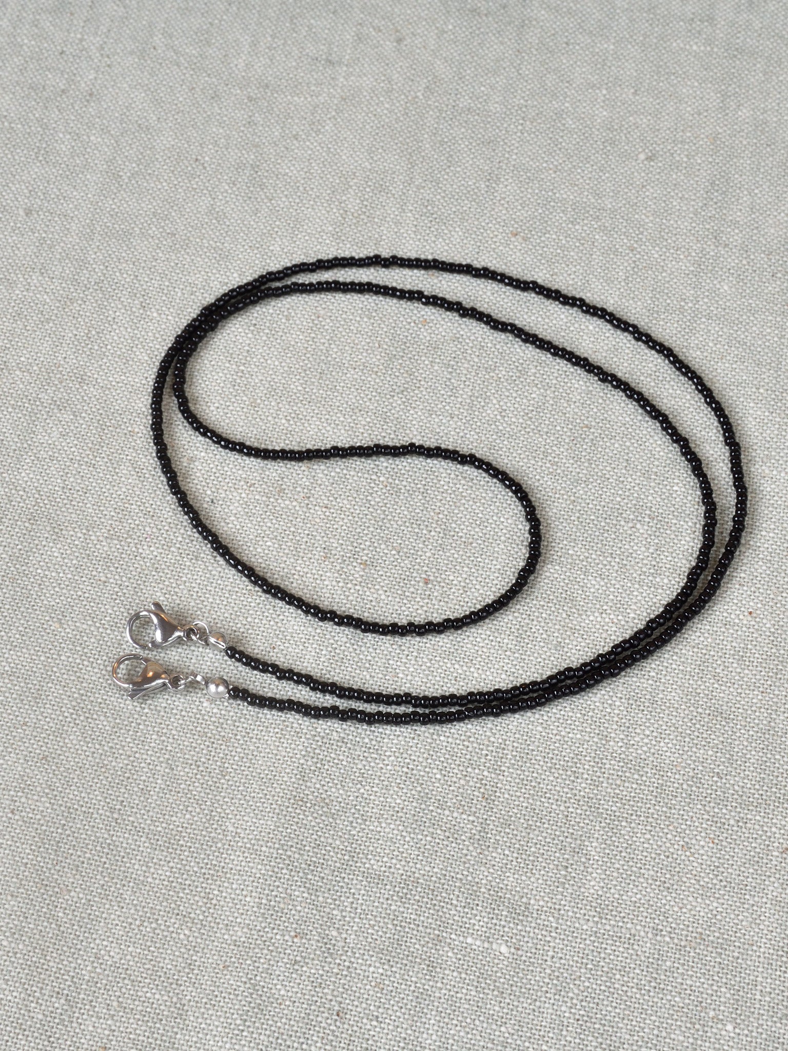 Mask Lanyard Stainless Steel Black